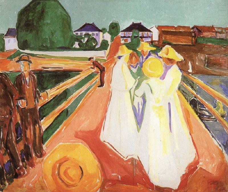 Gentlewoman on the Bridge, Edvard Munch